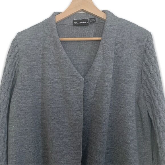 Nina Leonard 100% Acrylic Knitted Long Cardigan - Picture 2 of 9